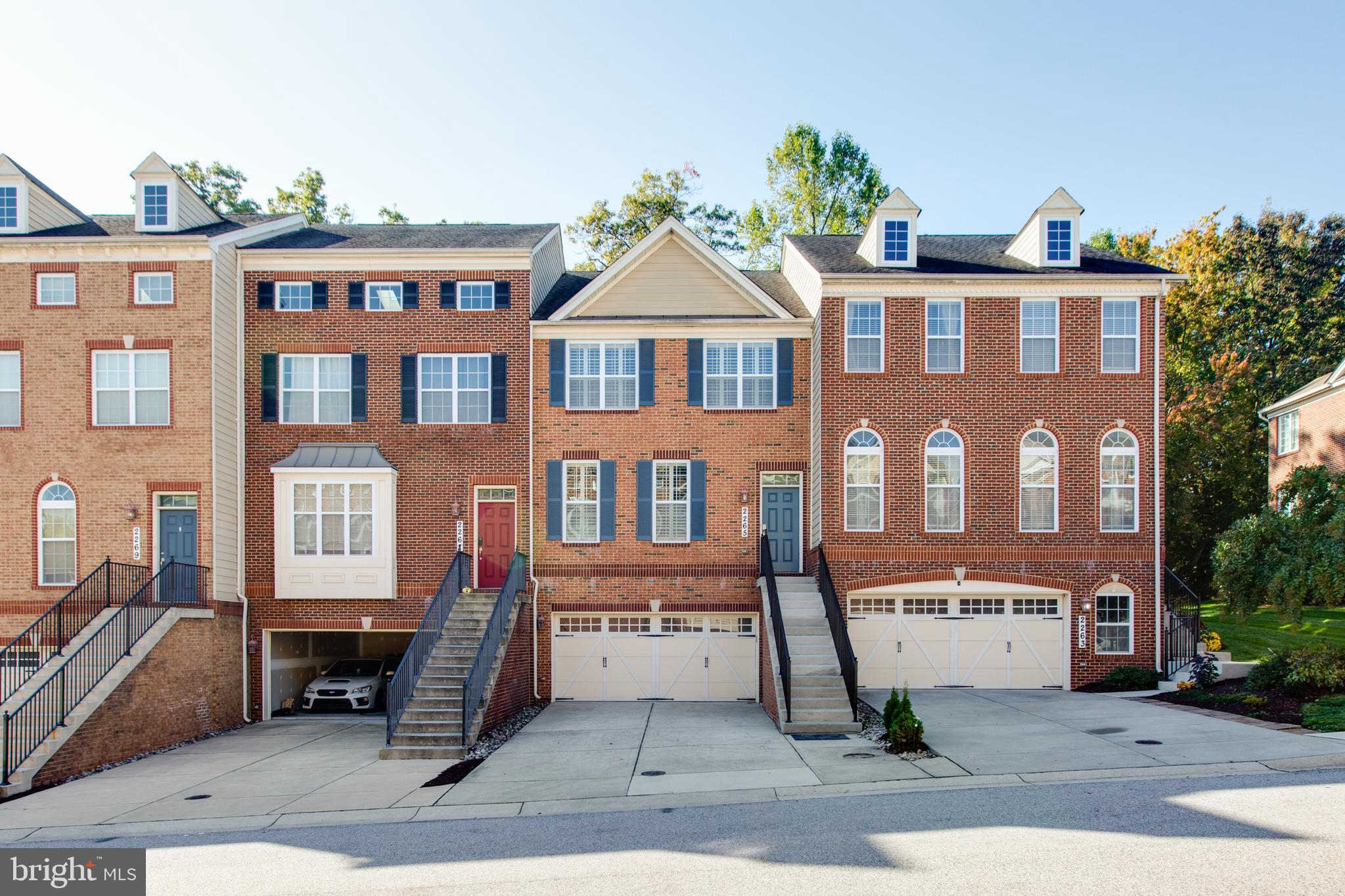 a front view of a building