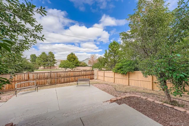 a view of a backyard