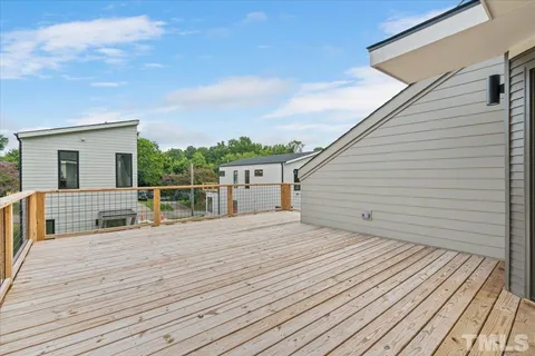 a view of a wooden deck