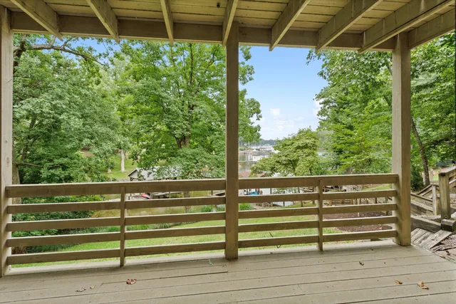 a view of a bench in the garden
