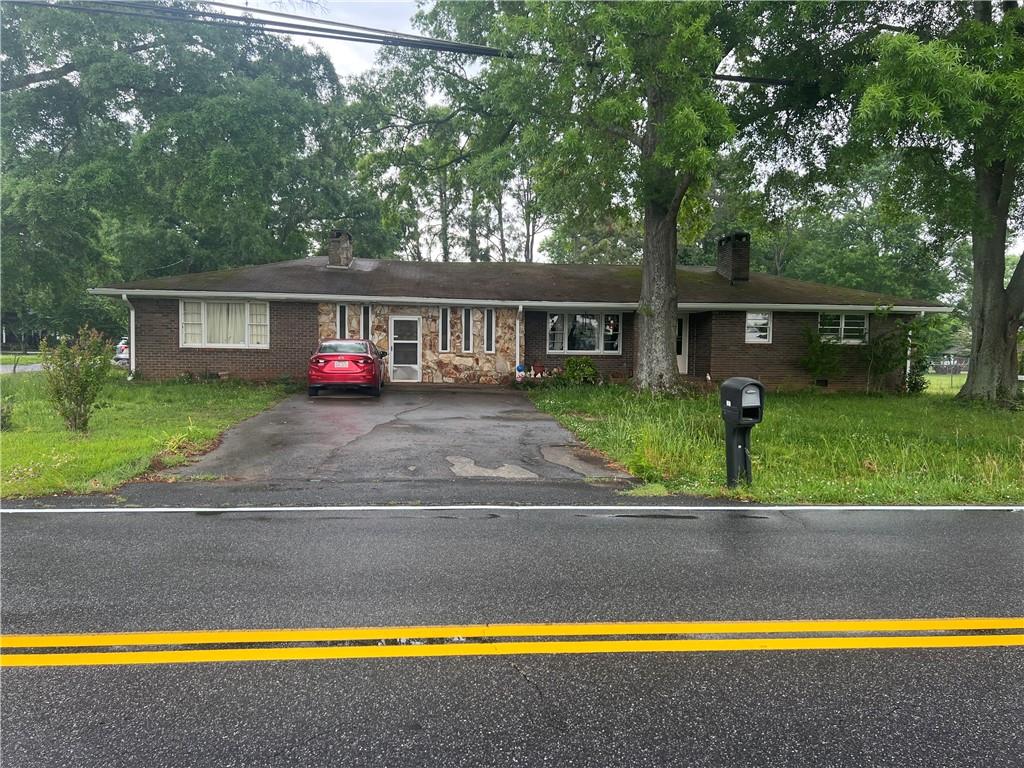 a view of a house with a swimming pool