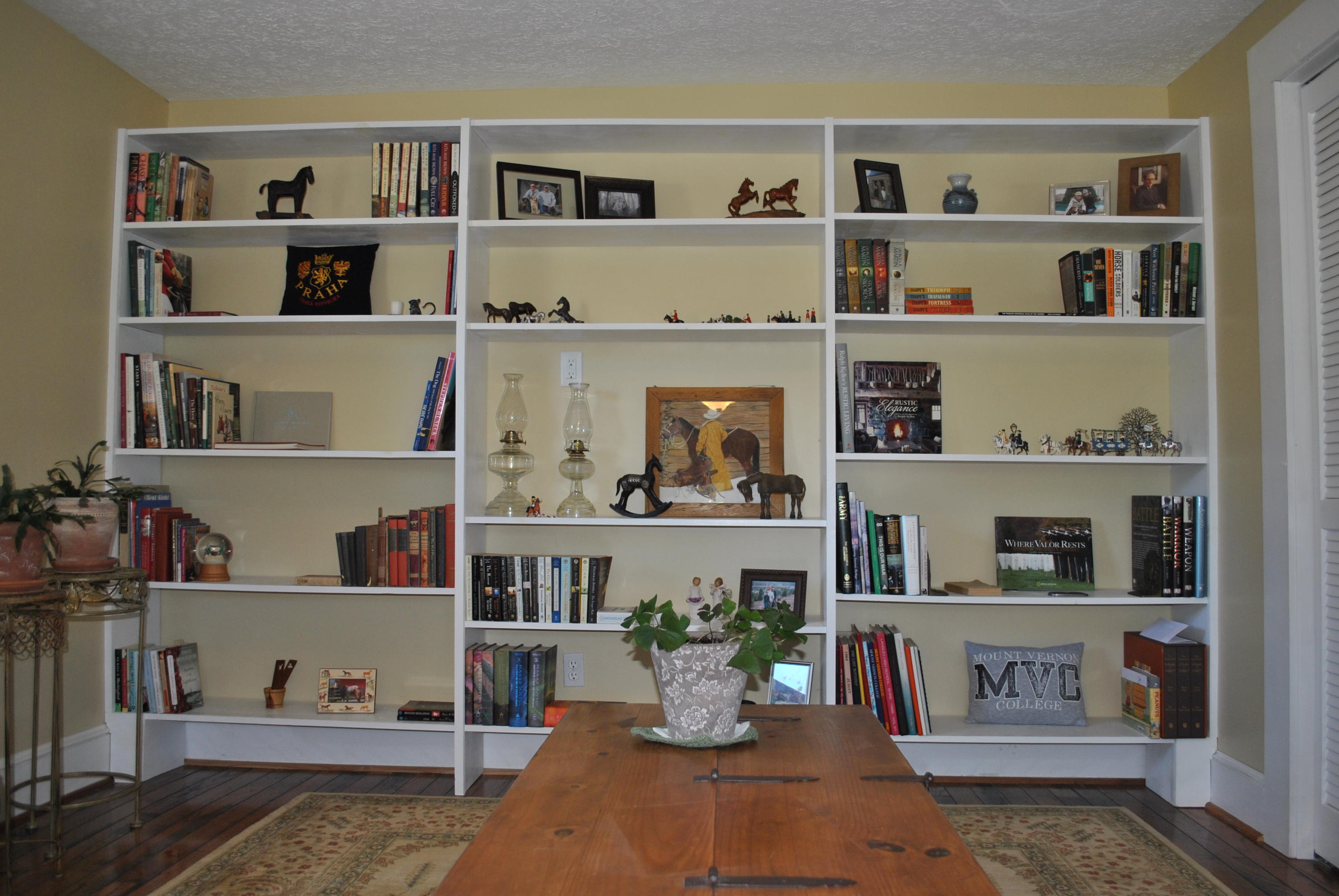 1330 Huffville Road Northeast Pilot, VA 24138 - Photo 69 of 100 a living room with lots of books and knick knacks on it