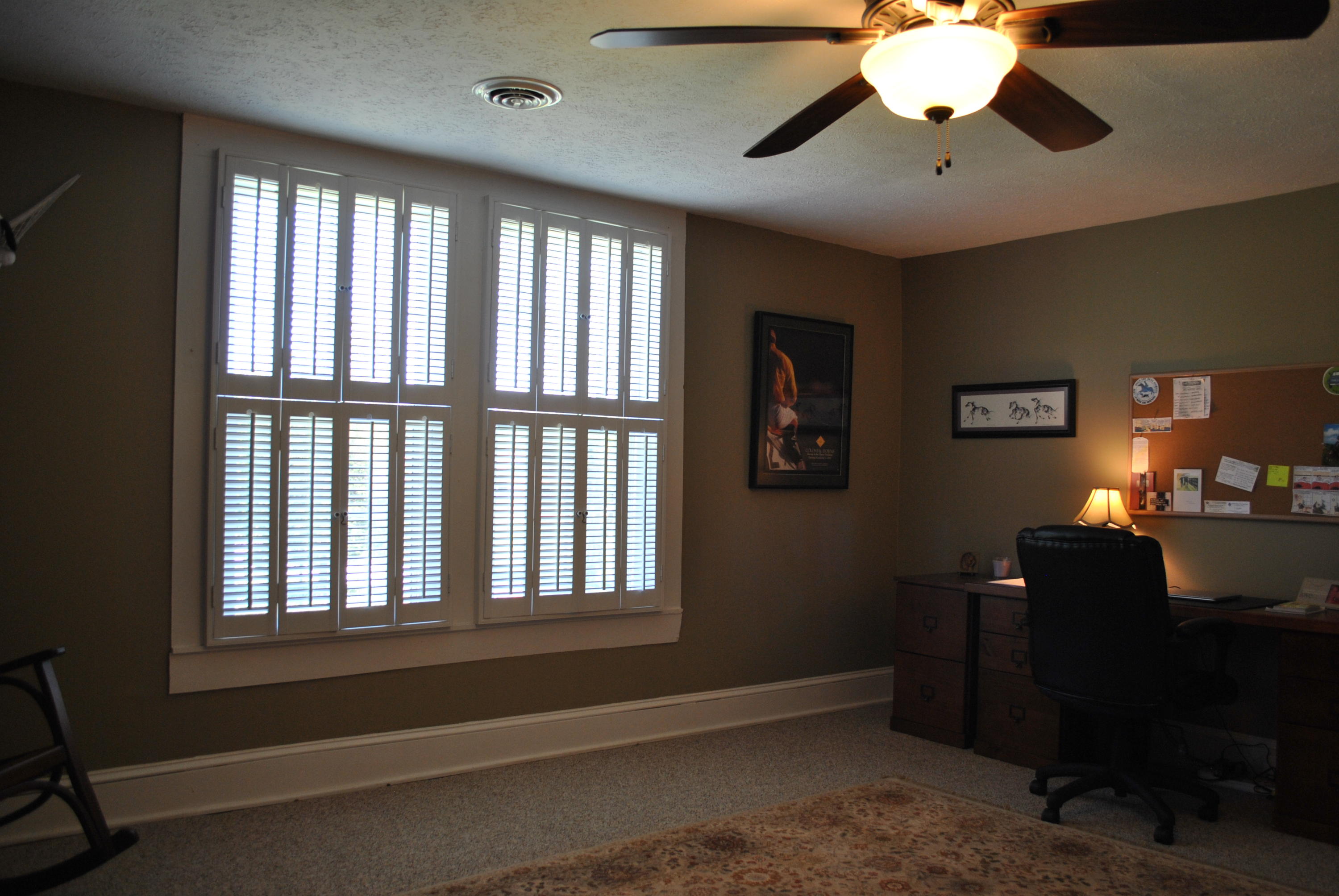 1330 Huffville Road Northeast Pilot, VA 24138 - Photo 79 of 100 a view of a workspace with furniture and a window
