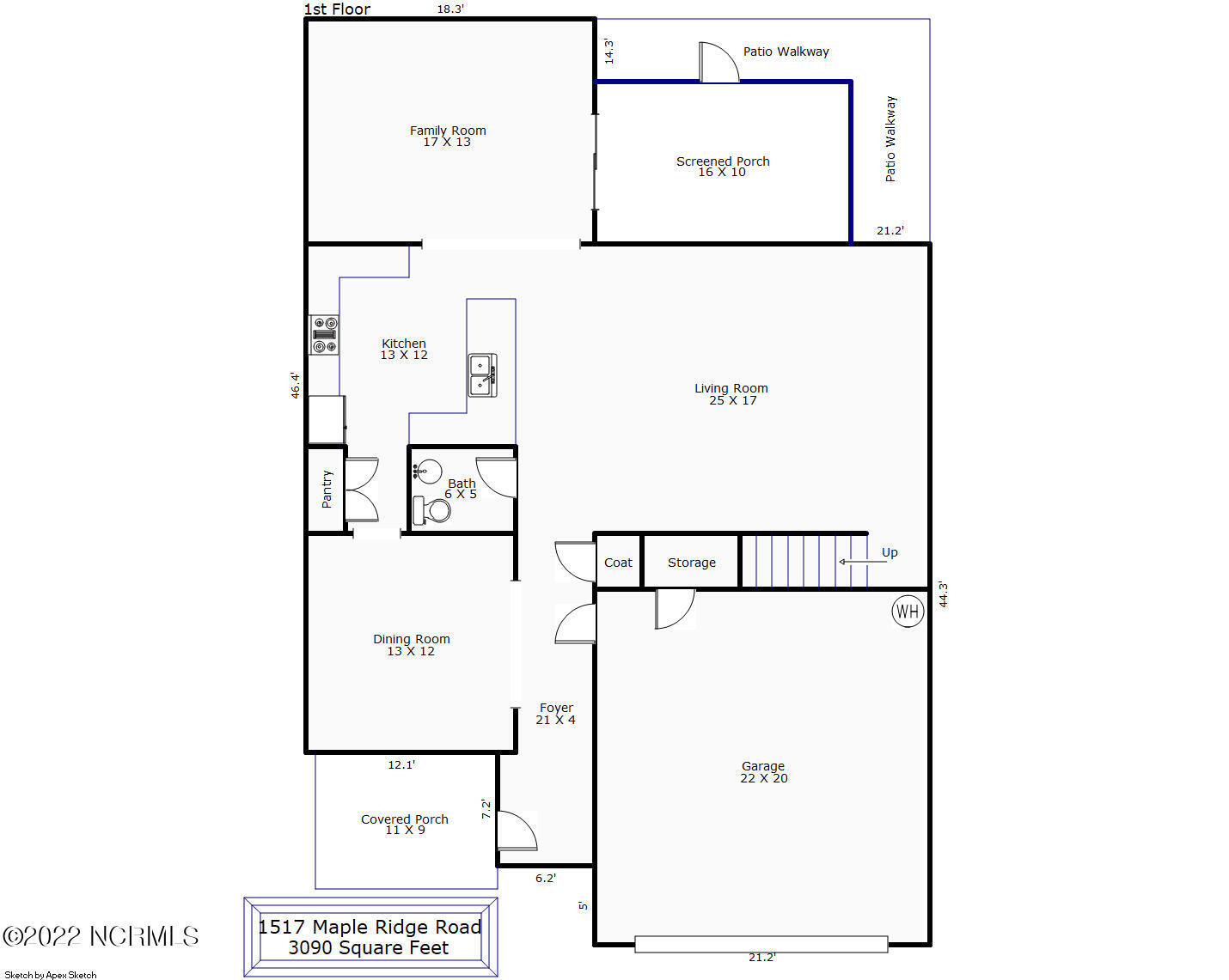 1517 Maple Ridge Road Wilmington, NC 28411 - Photo 48 of 49 LL floor plan