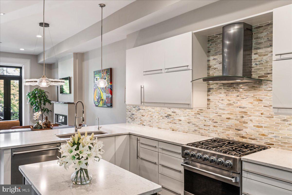 20 East Court Street Doylestown, PA 18901 - Photo 11 of 34 a kitchen with stainless steel appliances granite countertop a sink stove and cabinets