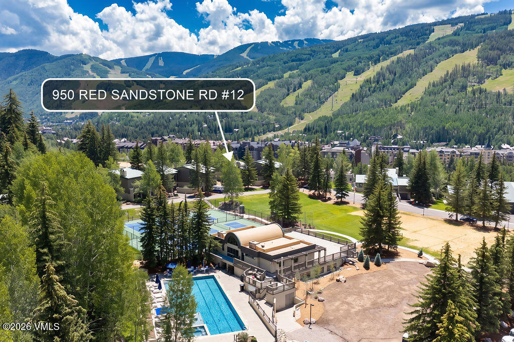 950 Red Sandstone Road, Unit 12 Vail, CO 81657 - Photo 21 of 21 2607_950_red_sandstone_rd_12_aerial_c