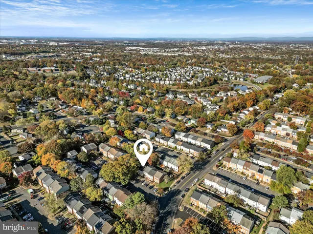 an aerial view of multiple house