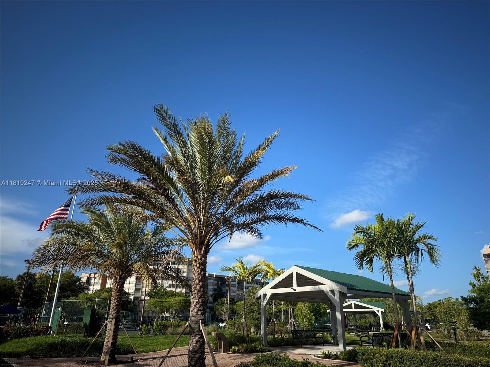 1100 St Charles Place, Unit 203 Pembroke Pines, FL 33026 - Photo 45 of 48 a front view of a house with a palm tree