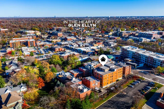 an aerial view of multiple house