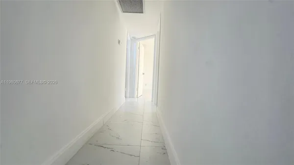 an empty room with entrance