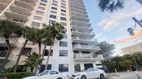 a front view of a multi story building