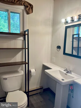 a bathroom with a toilet a sink and a shower