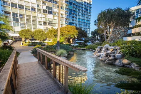 a view of swimming pool with outdoor seating