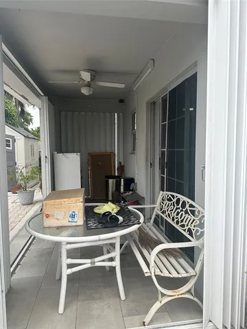 a living room with a couch and a table