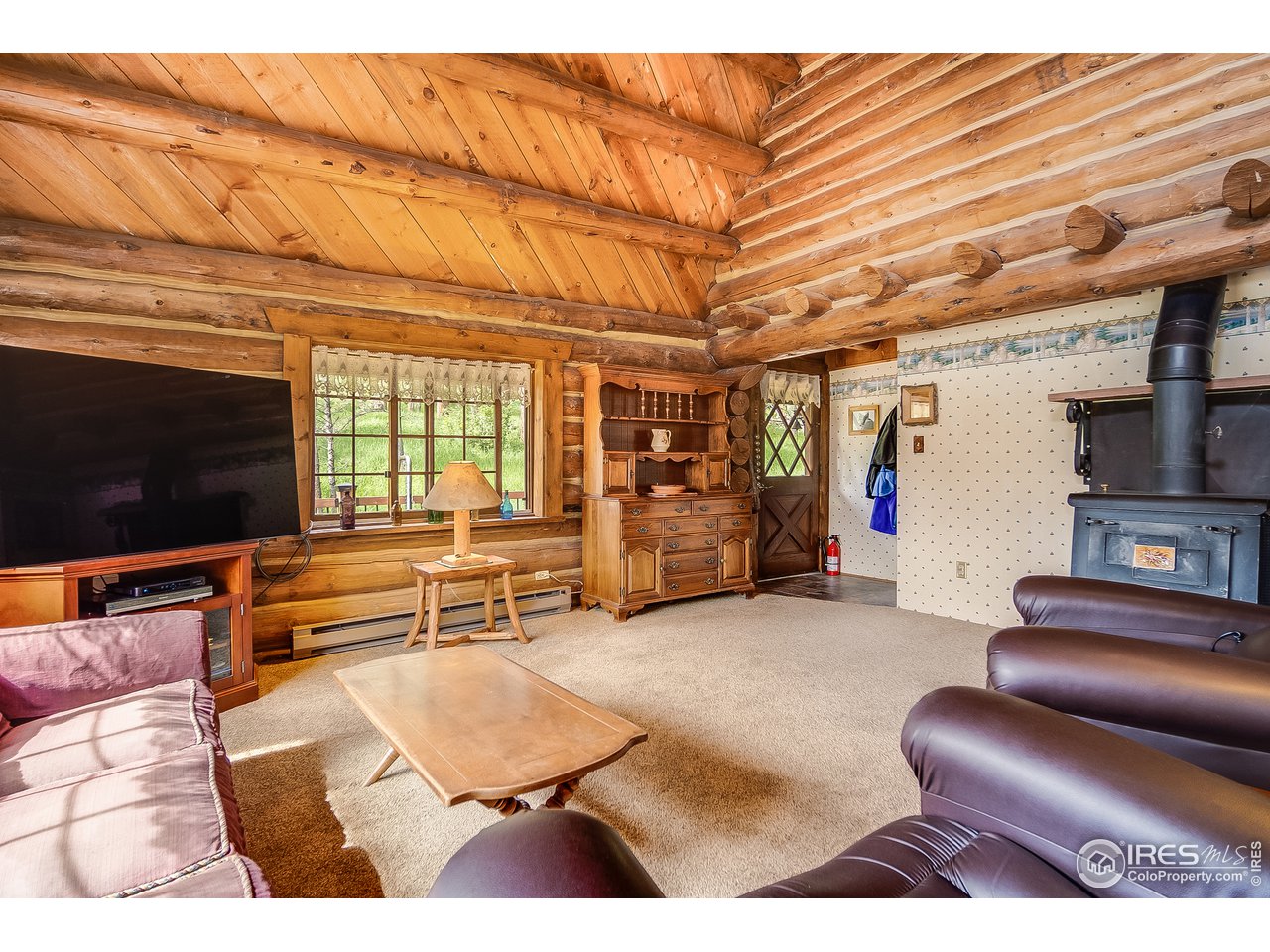 49 Moose Road Lyons, CO 80540 - Photo 24 of 40 a bedroom with furniture and a flat screen tv