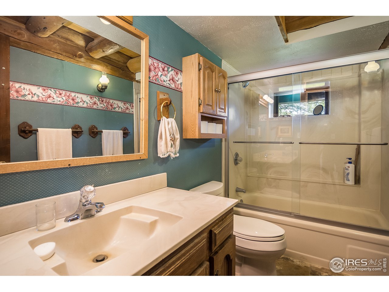 49 Moose Road Lyons, CO 80540 - Photo 40 of 40 a bathroom with a sink a toilet and shower