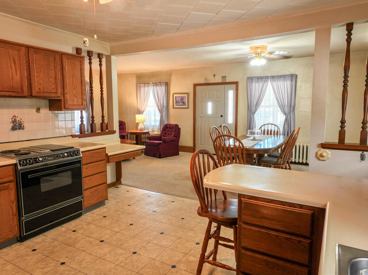 5 Payne Street Lewiston, ME 04240 - Photo 10 of 49 Kitchen into Dining and Living Room