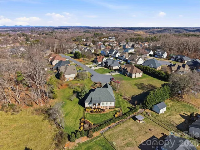 an aerial view of multiple house