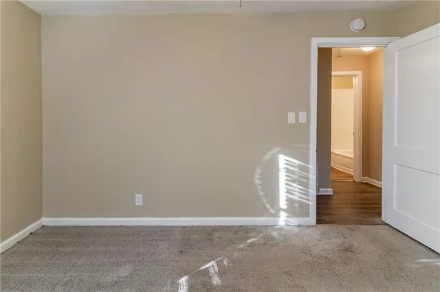 an empty room with a window