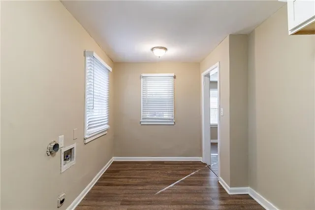 a view of a yard with lots of trees