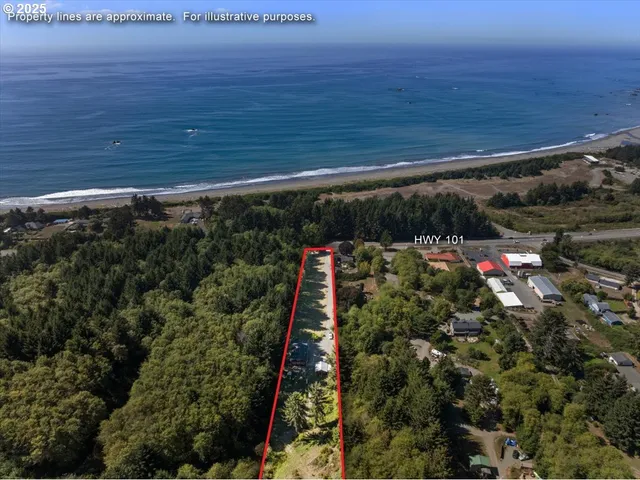 a view of a garden with an outdoor space