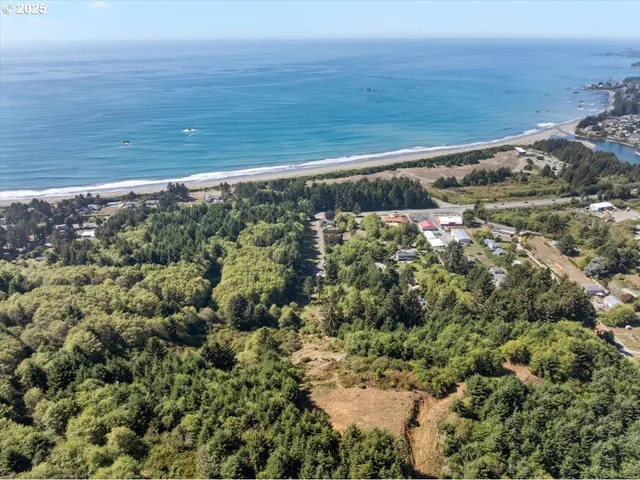 an aerial view of a houses with a yard and lake view