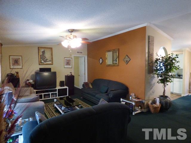 3855 Reedy Prong Church Road Dunn, NC 28334 - Photo 4 of 25 a living room with furniture a lamp and a flat screen tv