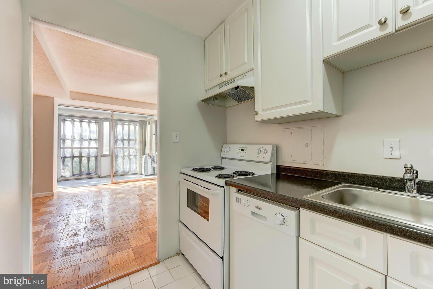 1311 Delaware Avenue Southwest, Unit S131 Washington, DC 20024 - Photo 12 of 18 a kitchen with granite countertop a sink and a stove