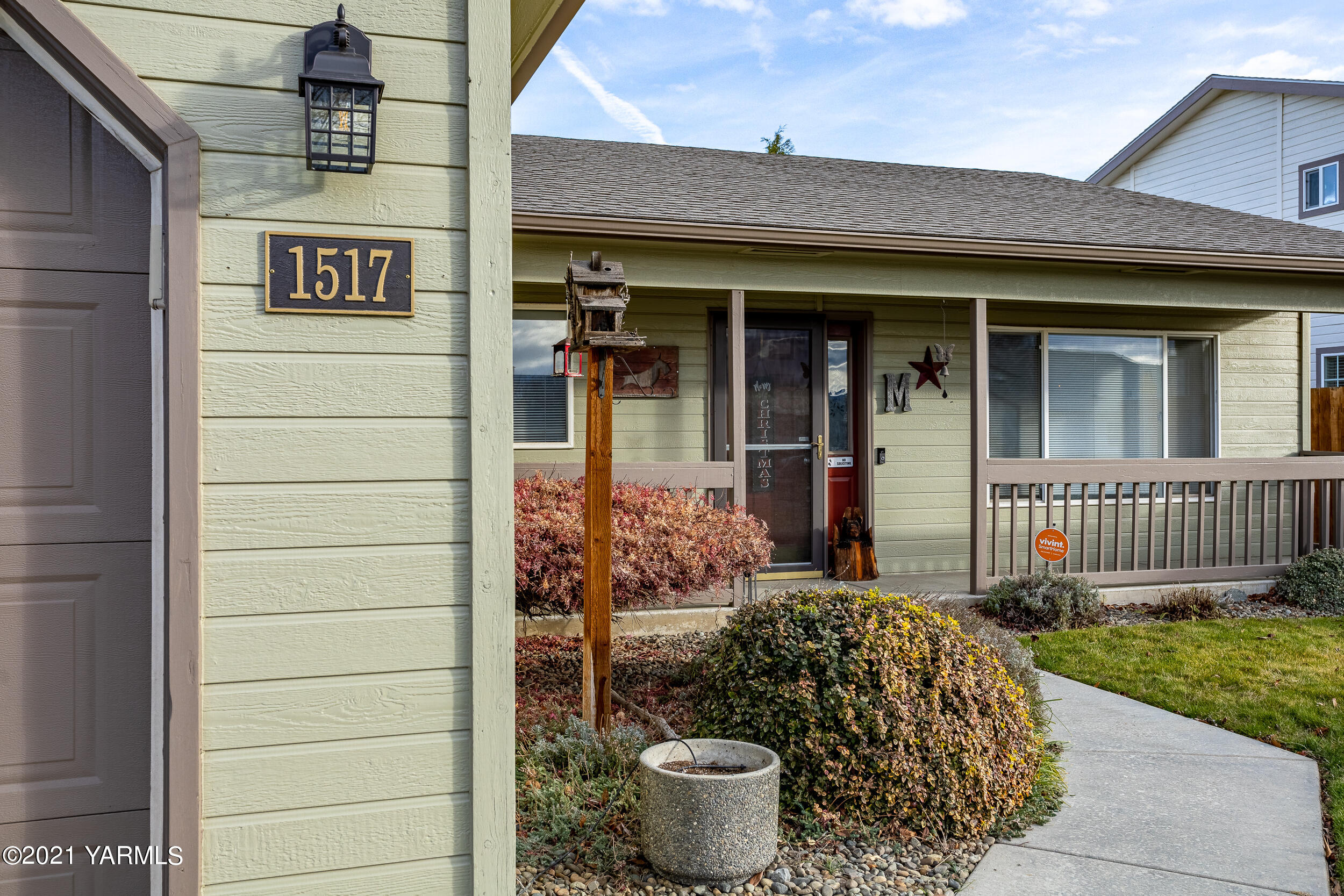 a front view of a house