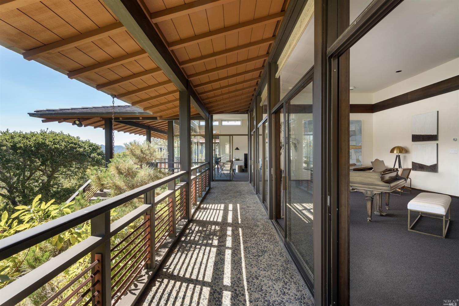 21 Canyon Road Ross, CA 94957 - Photo 10 of 41 a view of balcony with couch