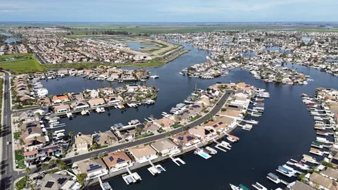 an aerial view of a city