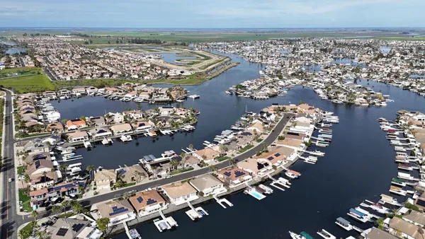 an aerial view of a city