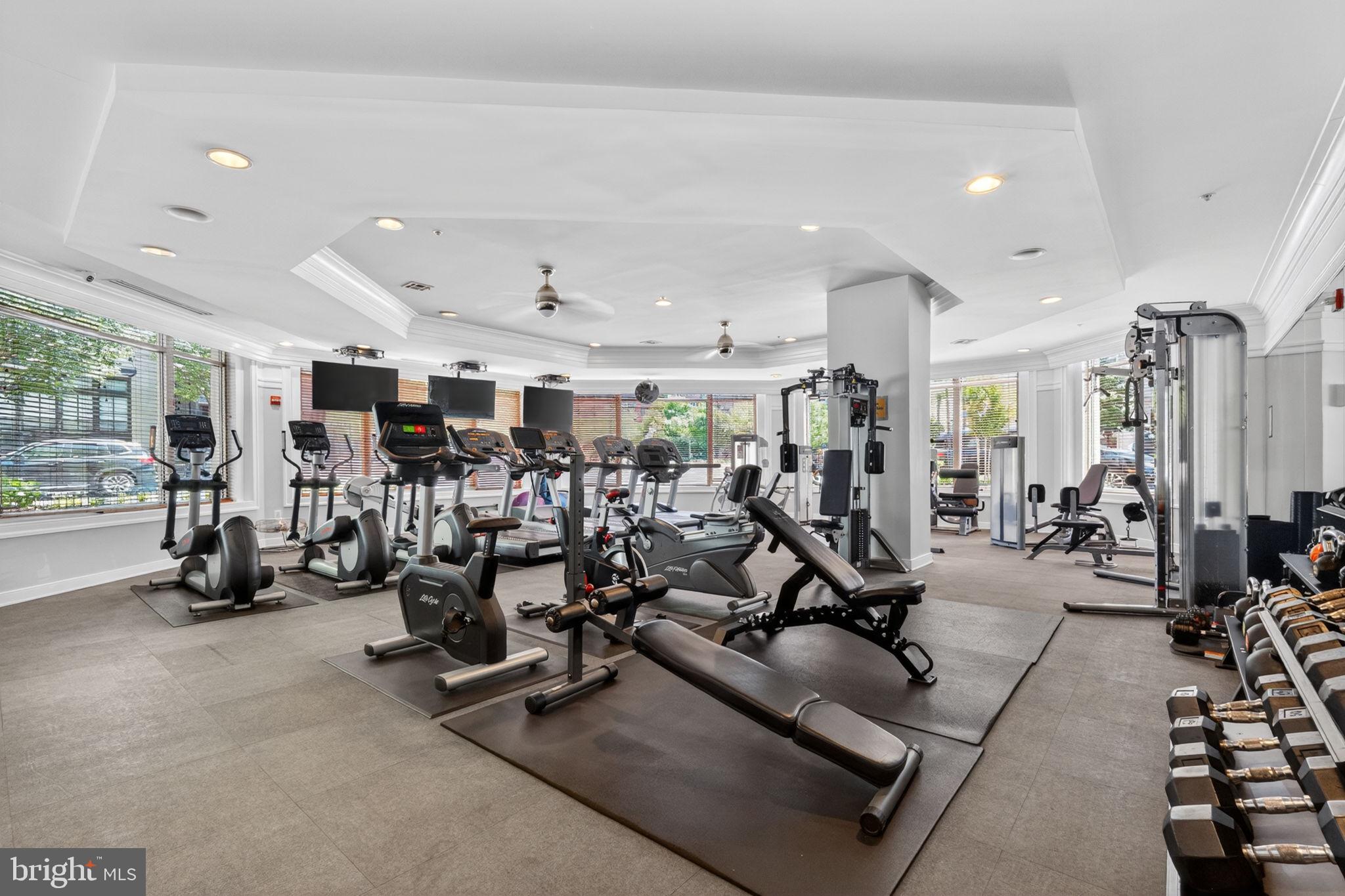 12000 Market Street, Unit 266 Reston, VA 20190 - Photo 26 of 49 Awesome Fitness Center with TVs