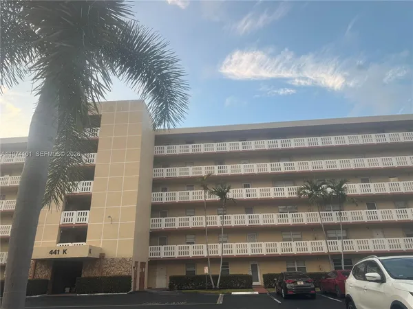 a front view of a building