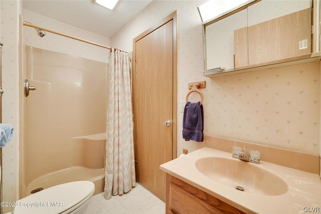 2150 Titania Road Tobyhanna, PA 18466 - Photo 10 of 31 a bathroom with a sink toilet and shower