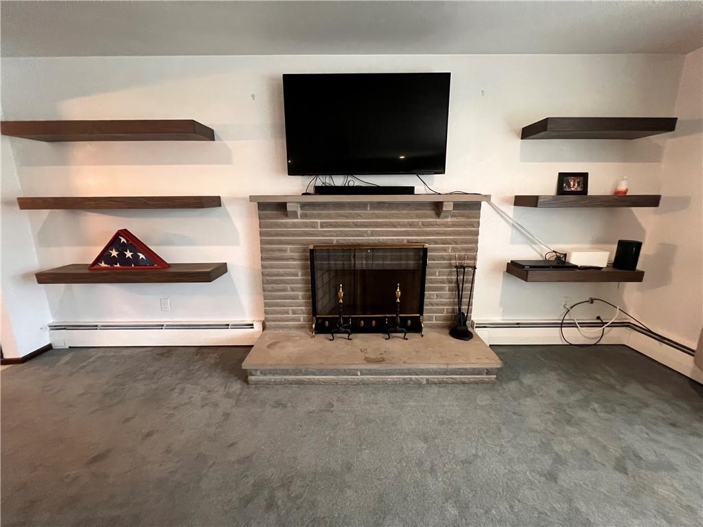 737 Maple Street Harwick, PA 15049 - Photo 8 of 41 Floating shelves & Wood Burning fireplace