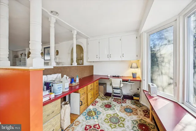 a very nice looking room with a large window