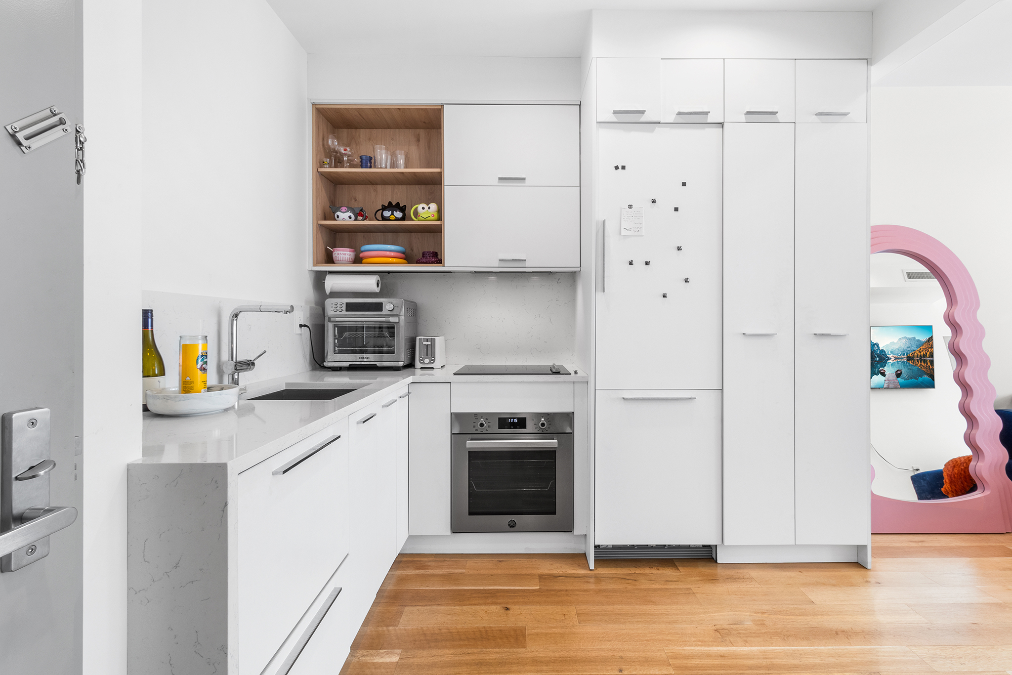 473 Bainbridge Street, Unit 2B Brooklyn, NY 11233 - Photo 3 of 15 a kitchen with stainless steel appliances granite countertop a refrigerator and a stove top oven