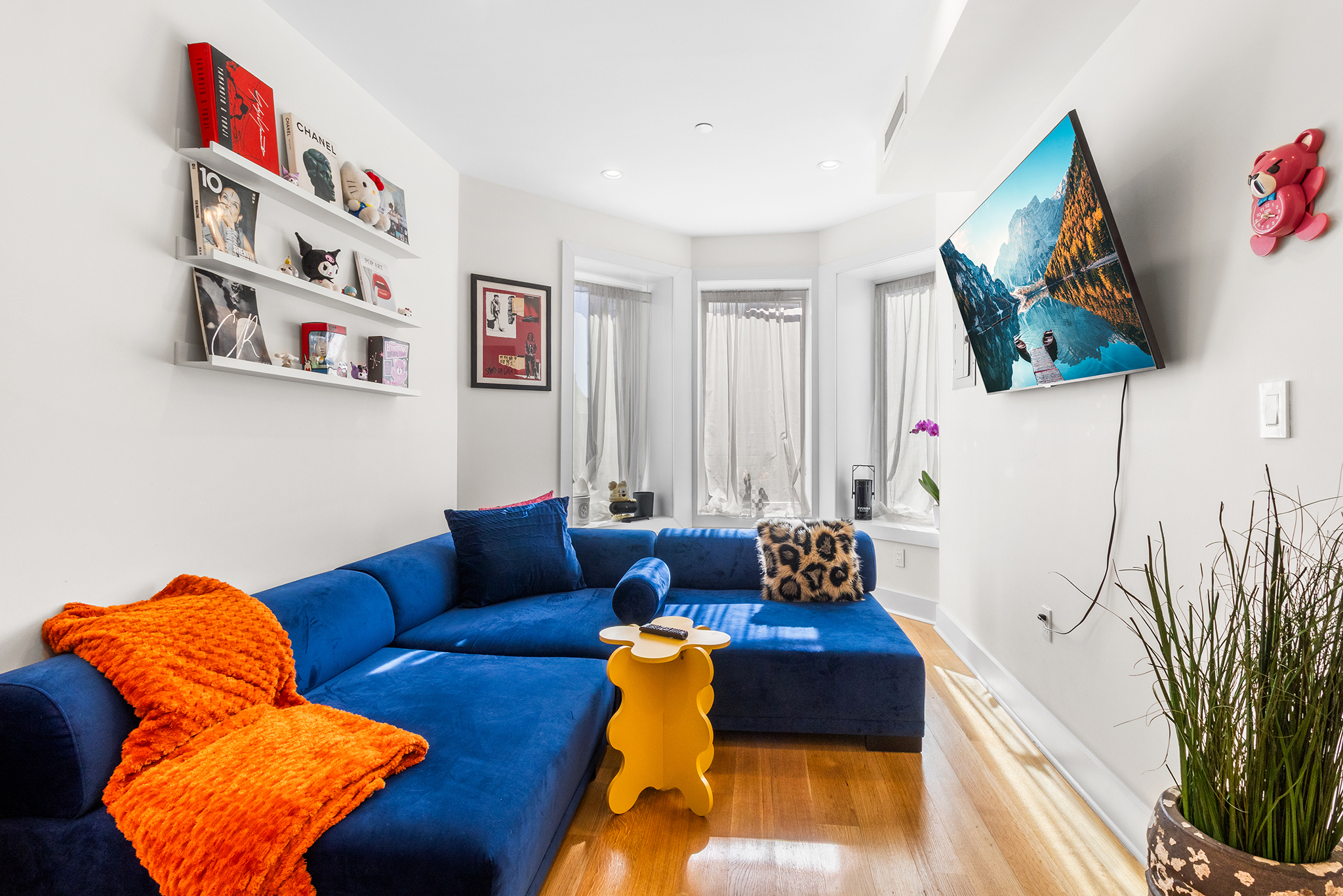 473 Bainbridge Street, Unit 2B Brooklyn, NY 11233 - Photo 6 of 15 a living room with furniture and a potted plant