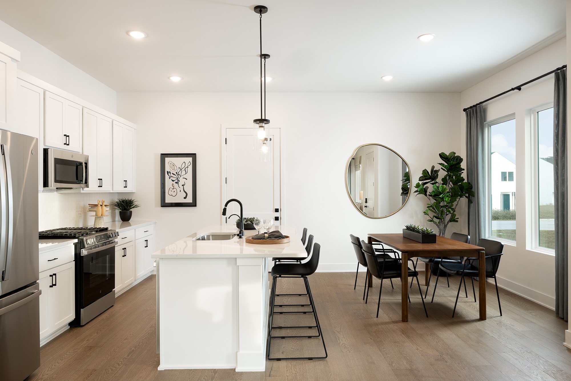 1320 Sweet Bark Street Austin, TX 78745 - Photo 6 of 13 a view of a dining room with furniture window and wooden floor