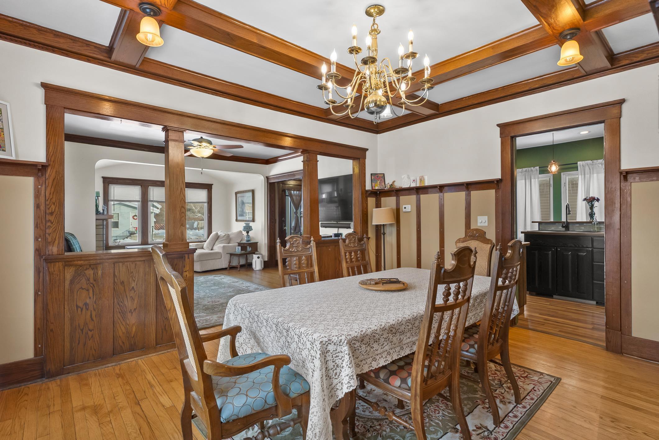 1617 Madison Street Manitowoc, WI 54220 - Photo 2 of 34 This home would be perfect for family gatherings. Open area between dining, living and sitting area off living room.