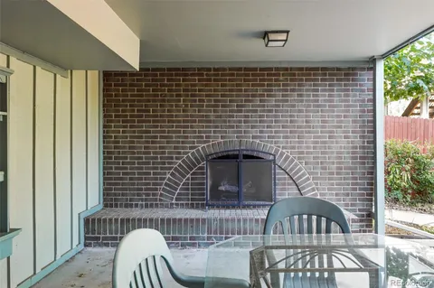 a view of a door with a chair