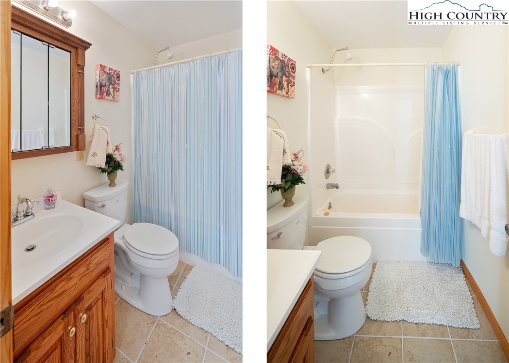 2161 Stone Mountain Road Vilas, NC 28692 - Photo 20 of 50 a bathroom with a sink toilet and shower