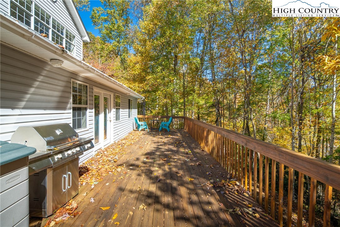 2161 Stone Mountain Road Vilas, NC 28692 - Photo 31 of 50 a view of balcony with wooden floor