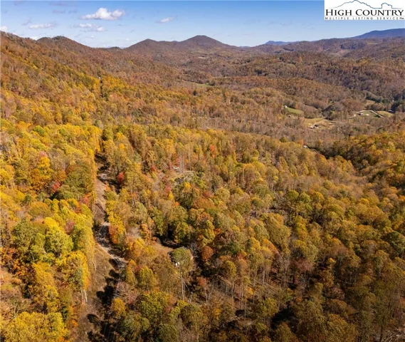 a view of a dry yard with mountains in the background