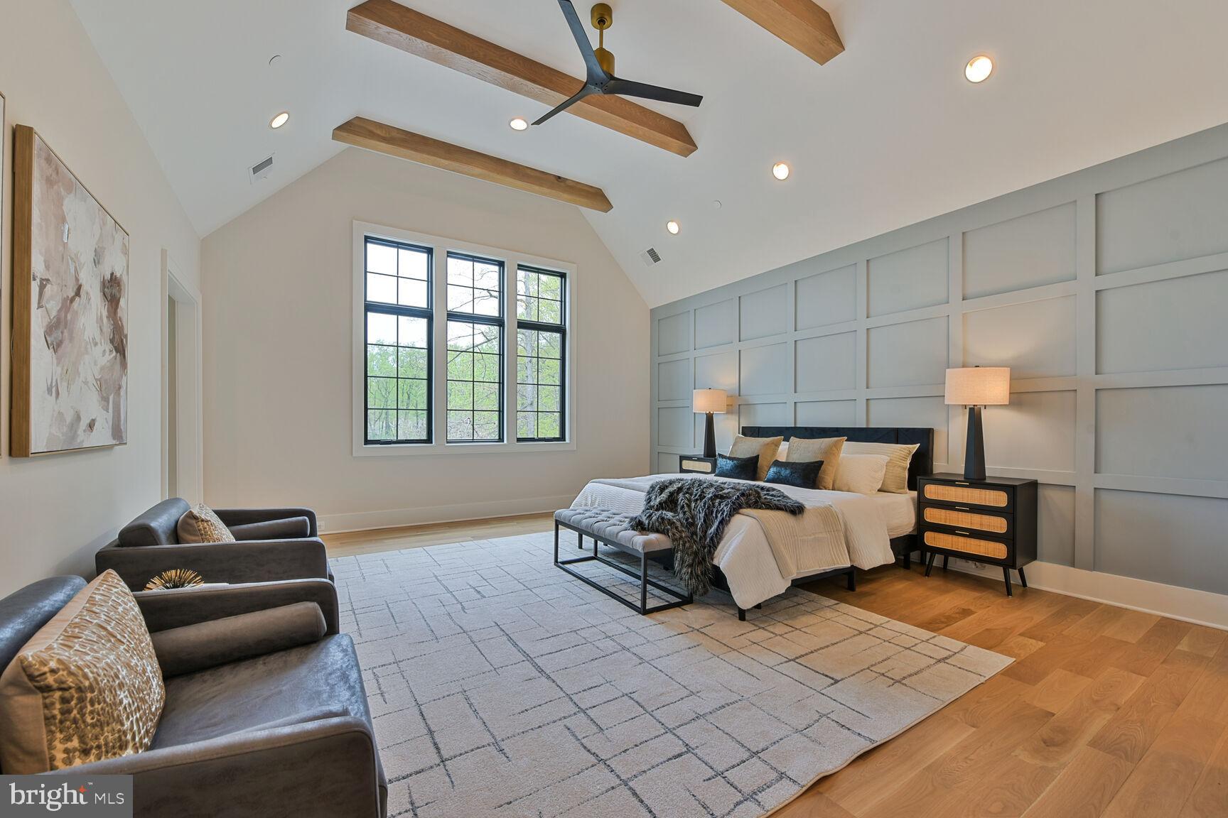 6820 Marbury Road Bethesda, MD 20817 - Photo 33 of 84 Primary Bedroom with soaring 18-foot ceilings