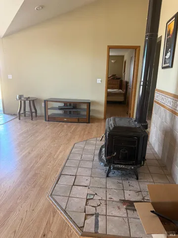 a living room with chairs