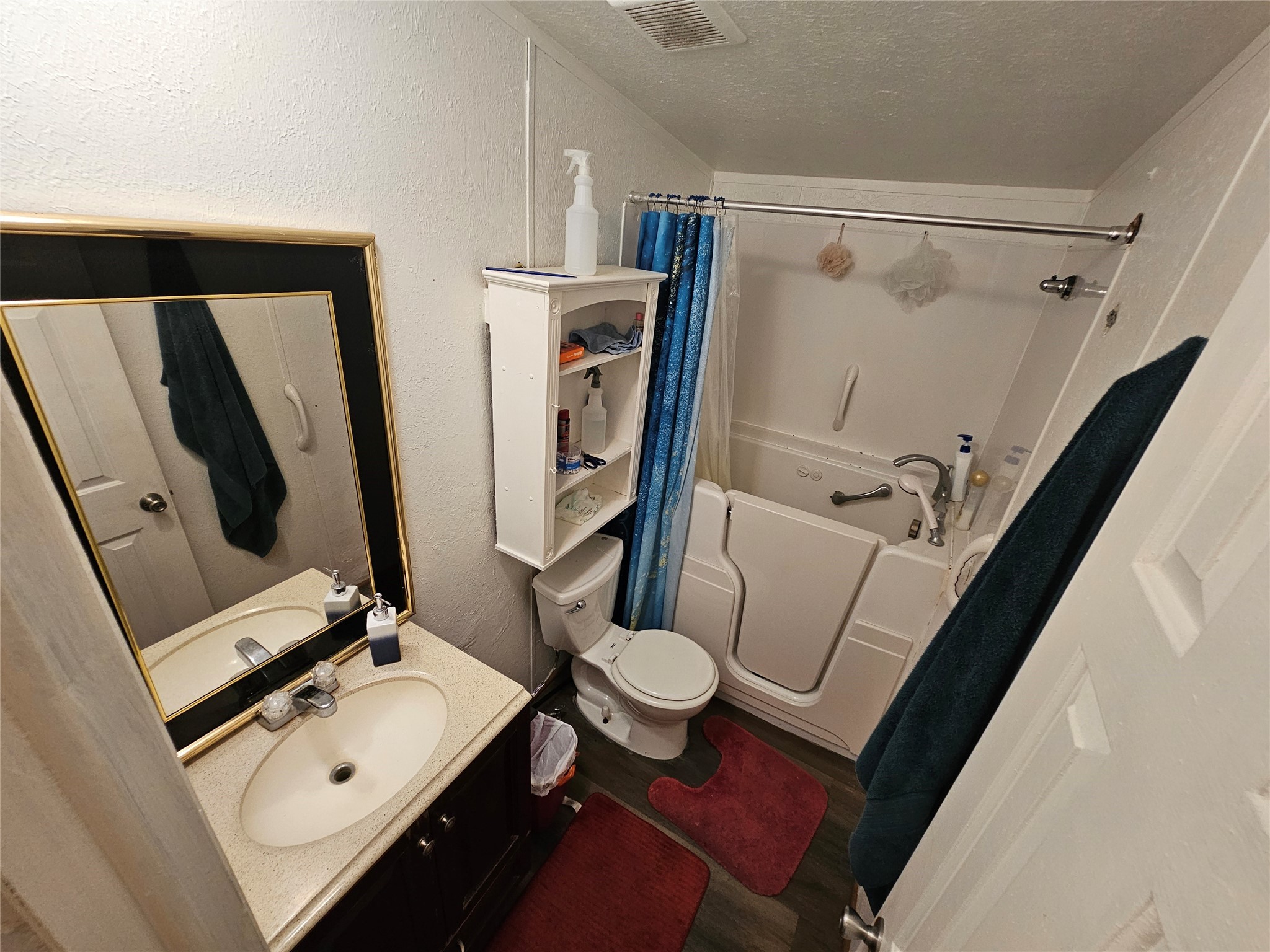 15519 Schank Road Conroe, TX 77306 - Photo 15 of 15 a bathroom with a sink mirror vanity and toilet