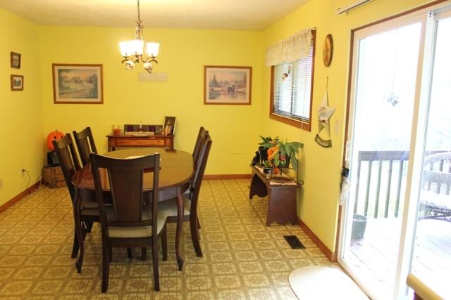1309 Callaway Road Rocky Mount, VA 24151 - Photo 17 of 25 a view of a dining room with furniture and a chandelier
