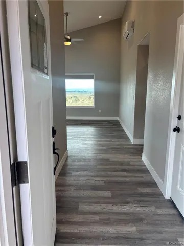 a view of an outdoor space and mountain view